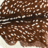 Faux Cowhide Area Rug – Off White & Brown, Non-Slip — cowhide area rug 7