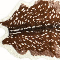 Faux Cowhide Area Rug – Off White & Brown, Non-Slip — cowhide area rug 8