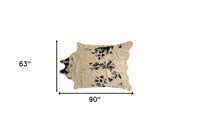 Off White, Black & Gold Faux Cowhide Area Rug – Washable — cowhide area rug 3