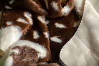 Faux Cowhide Area Rug – Off White & Brown, Non-Slip — cowhide area rug 11