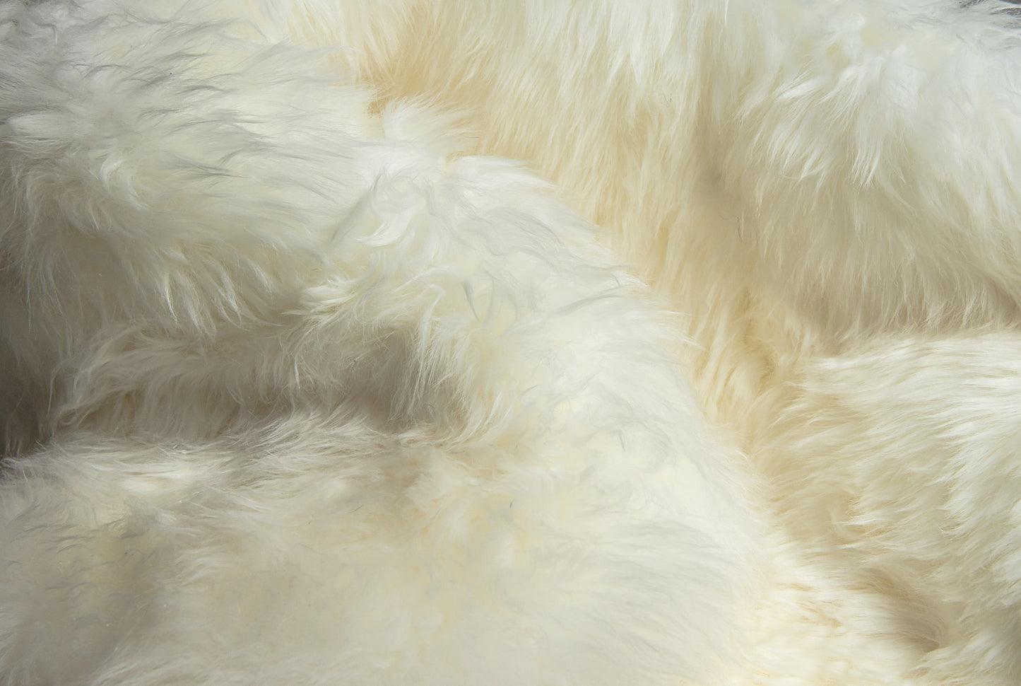 2' X 6' Ivory Wool Sheepskin Handmade Area Rug