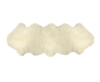 2' x 6' Ivory Wool Sheepskin Handmade Area Rug — sheepskin area rug 1