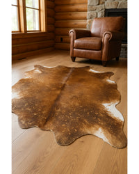 Brown Cowhide Area Rug – Soft, Modern Statement Decor in Cabin Living Room — cowhide area rug 7