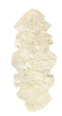 2' x 6' Natural Sheepskin Handmade Area Rug — sheepskin area rug 1