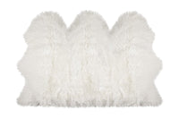 3' X 5' Off White Faux Sheepskin Printed Area Rug 1