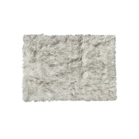 5' X 8' Gray Faux Sheepskin Printed Area Rug 1
