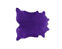 6' X 7' Purple Cowhide Hand Knotted Area Rug — cowhide area rug 4