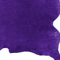6' X 7' Purple Cowhide Hand Knotted Area Rug — cowhide area rug 5