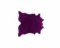 6' X 7' Purple Cowhide Hand Knotted Area Rug — cowhide area rug 7