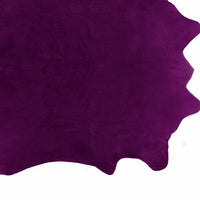 6' X 7' Purple Cowhide Hand Knotted Area Rug — cowhide area rug 11