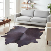Fuchsia Cowhide Area Rug – Hand Knotted, 6x7 49