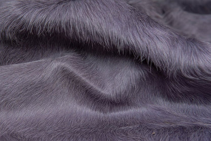 6' X 7' Fuchsia Cowhide Hand Knotted Area Rug