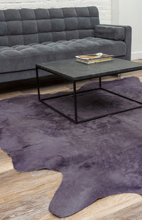 Fuchsia Cowhide Area Rug – Hand Knotted, 6x7 100