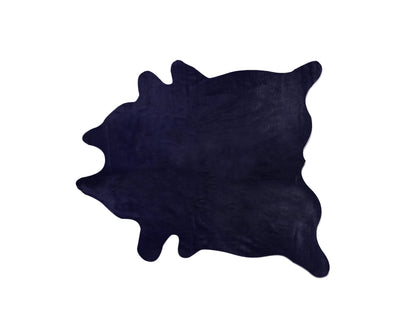 5' X 7' Midnight Cowhide Hand Knotted Area Rug