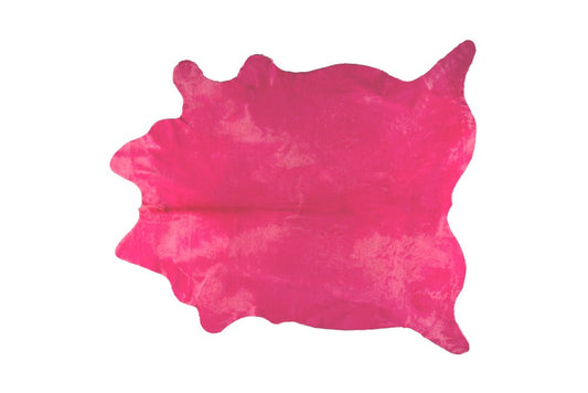 Pink Cowhide Area Rug – Hand Knotted, Stain Resistant