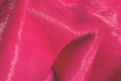 Pink Cowhide Area Rug – Hand Knotted, Stain Resistant