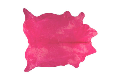 Pink Cowhide Area Rug – Hand Knotted, Stain Resistant