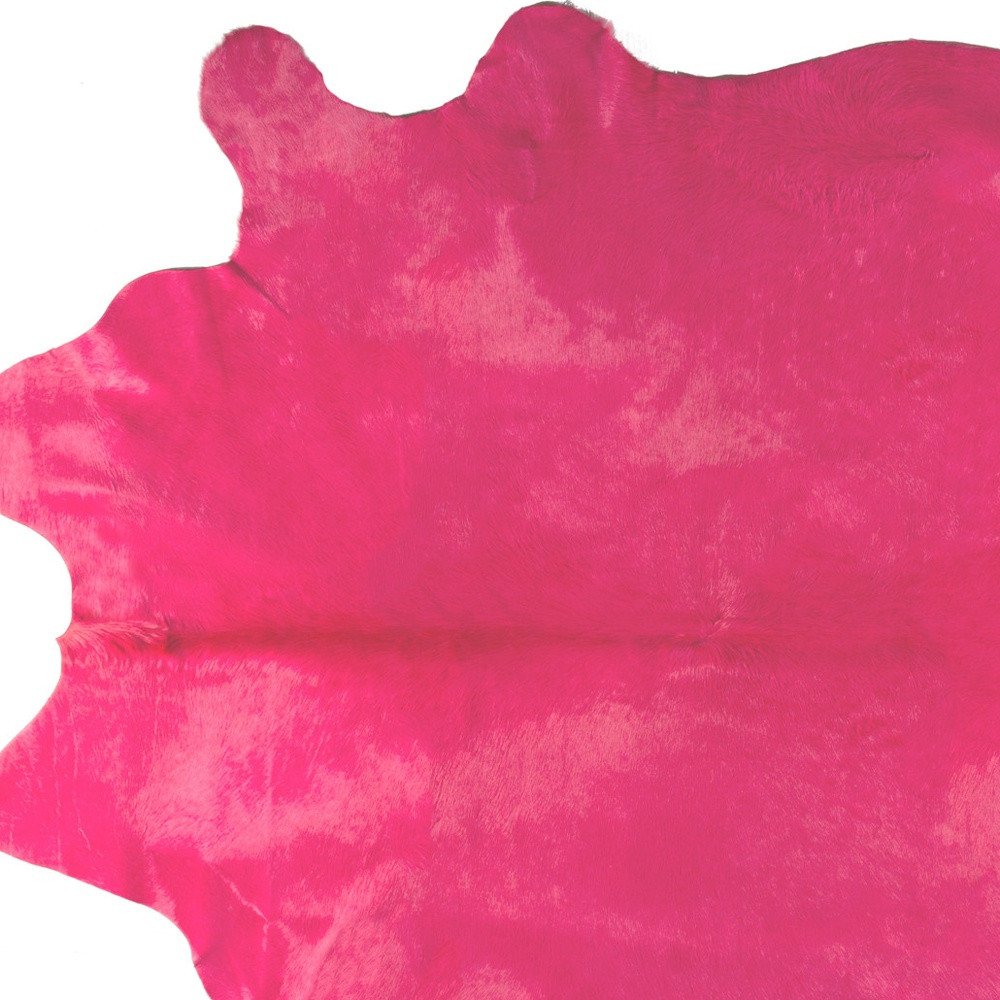 Pink Cowhide Area Rug – Hand Knotted, Stain Resistant