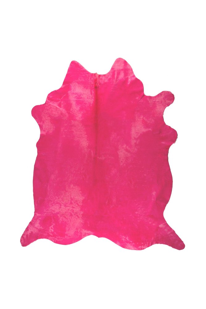 Pink Cowhide Area Rug – Hand Knotted, Stain Resistant