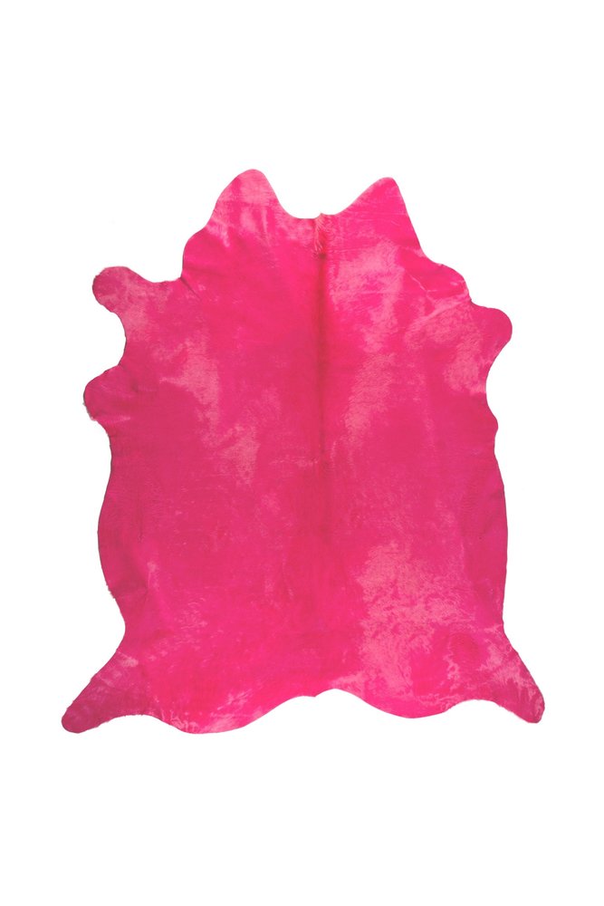 Pink Cowhide Area Rug – Hand Knotted, Stain Resistant