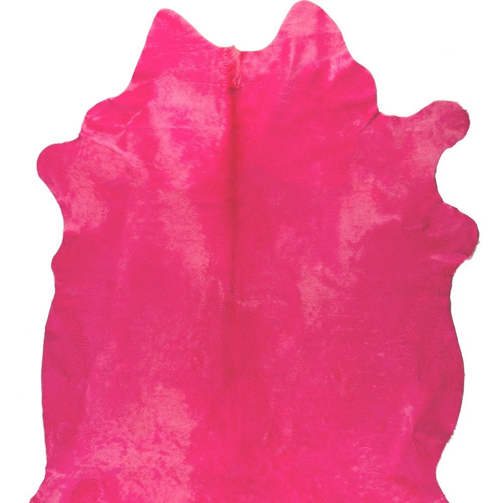 Pink Cowhide Area Rug – Hand Knotted, Stain Resistant