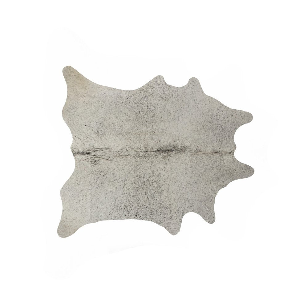 Light Gray Cowhide Hand Knotted Area Rug, 5x7 – Stain Resistant — cowhide area rug
