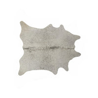 Light Gray Cowhide Hand Knotted Area Rug, 5x7 – Stain Resistant — cowhide area rug 1
