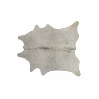 Light Gray Cowhide Hand Knotted Area Rug, 5x7 – Stain Resistant — cowhide area rug 4