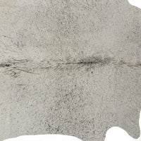 Light Gray Cowhide Hand Knotted Area Rug, 5x7 – Stain Resistant — cowhide area rug 5
