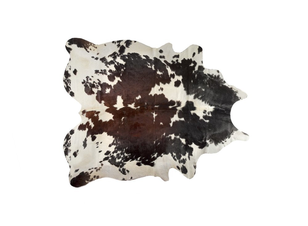 Cowhide Area Rug – Hand Knotted Brown & White