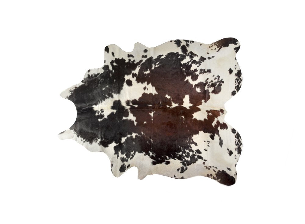 Cowhide Area Rug – Hand Knotted Brown & White