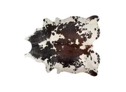 Cowhide Area Rug – Hand Knotted Brown & White