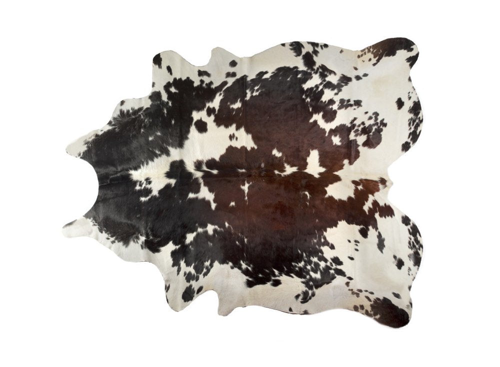 Cowhide Area Rug – Hand Knotted Brown & White
