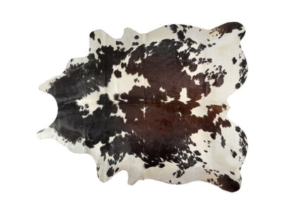 Cowhide Area Rug – Hand Knotted Brown & White
