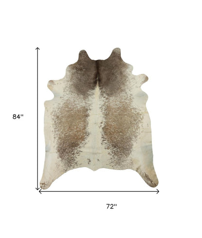 Brown Cowhide Area Rug – Hand Knotted, Stain Resistant