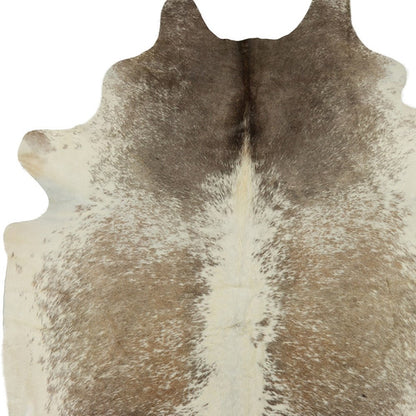 Brown Cowhide Area Rug – Hand Knotted, Stain Resistant