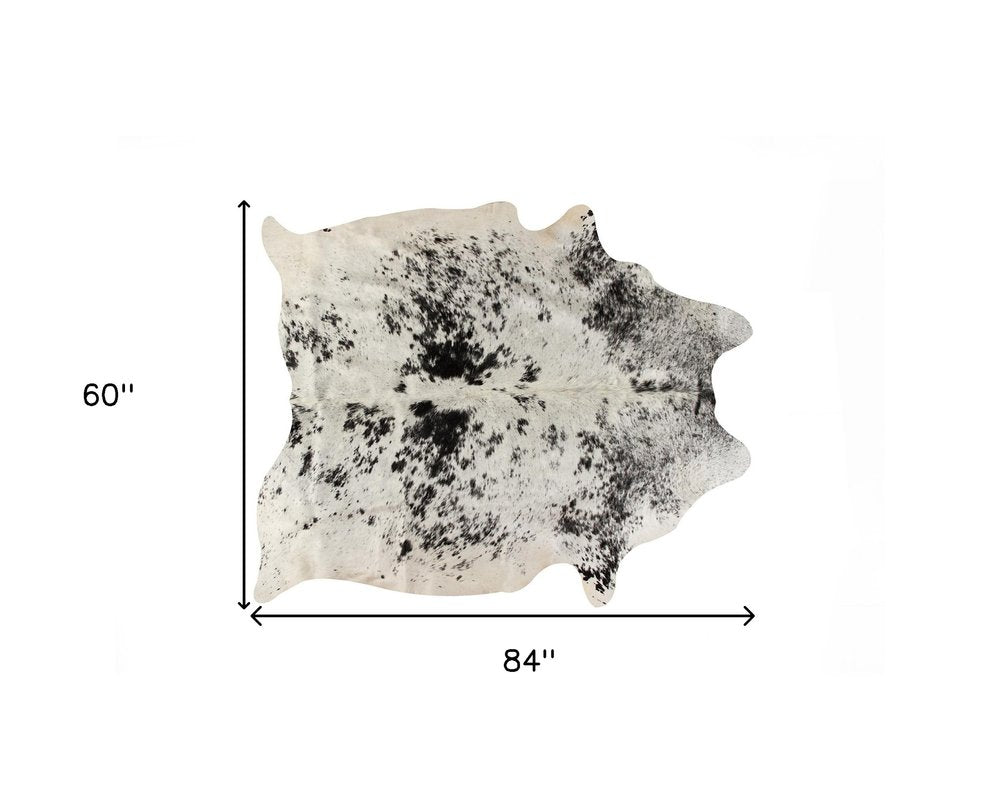 Brown Cowhide Area Rug – Hand Knotted, Stain Resistant