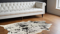 Brown Cowhide Area Rug – Hand Knotted, Stain Resistant 77