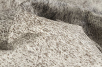 Light Gray Cowhide Hand Knotted Area Rug, 5x7 – Stain Resistant — cowhide area rug 8