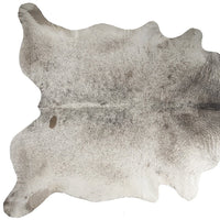 Light Gray Cowhide Hand Knotted Area Rug, 5x7 – Stain Resistant — cowhide area rug 10