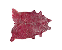 Red & Silver Cowhide Area Rug – Hand Knotted — cowhide area rug 3