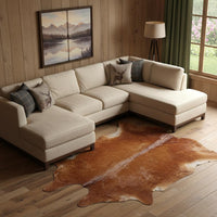 Brown Genuine Cowhide Area Rug 5