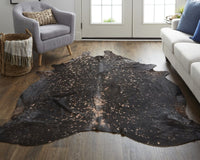 Cowhide Animal Print Area Rug – Brown & Tan, 8x10 — cowhide area rug 8