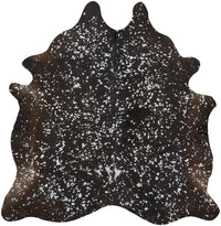 Brown & Silver Cowhide Animal Print Area Rug – Power Loom — cowhide area rug 3