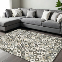 Faux Cowhide Area Rug – Black, Gray & White Animal Print — cowhide area rug 9