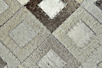 Faux Cowhide Area Rug – Black, Gray & White Animal Print — cowhide area rug 7
