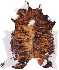 Cowhide Animal Print Rug – Brown & White Accent — cowhide area rug 6