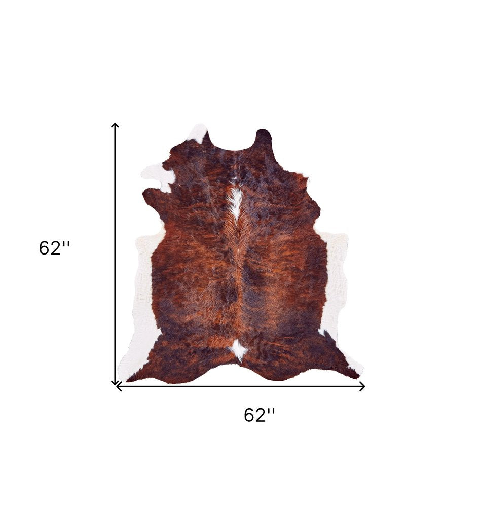 Cowhide Animal Print Rug – Brown & White Accent