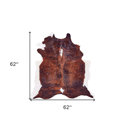 Cowhide Animal Print Rug – Brown & White Accent