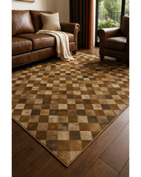 Beige, Brown & Coffee Cowhide Print Area Rug – Washable, UV Protection in Living Room — cowhide print area rug 4